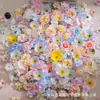 50 Flores Mixtas, Cabezas de Flores Artificiales de 4-6 cm, Kit de Materiales para Manualidades, Flor de Pasador Estilo Antiguo, Tocado de Flores, Accesorios para el Cabello Hanfu, Flores Decorativas para Fotografía