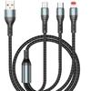Cable de Datos para Teléfono Móvil de Carga Súper Rápida Rhino 120W Uno para Tres Adecuado para Apple tipo-c Cable de Carga Tres en Uno