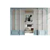 Puerta corredera de tres eslabones, sistema perfecto retro estilo francés para cocina, dormitorio, balcón, puerta divisoria de sala de estar, puerta corredera de aleación de aluminio