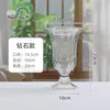 Estilo Europeu Criativo Entrada Luxo Vento Romano Lâmpada Vaso de Vidro Alto Perna Transparente Arranjo de Flores Quarto Pequeno Castiçal Ins Pousada