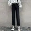 Calça jeans branca wide leg feminina cintura alta formato pera levemente solta plus size calça reta tipo mop