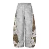 Pantalones Curvos de Retazos Estampado de Leopardo Tie-Dye de Alta Resistencia para Hombre Pantalones Largos Moda Urbana Holgados de Pierna Ancha de Longitud Completa