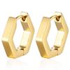 Nuevos aretes de acero inoxidable 2024 aretes geométricos con forma especial aretes poligonales aretes de acero de titanio fábrica venta al por mayor