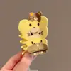 Urso Marrom Fofo Gatinho Pudim Presilha Coração Girly Desenho Animado 2025 Nova Presilha de Cabelo Presilha Tubarão