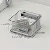 Caixa de Armazenamento Tipo Gaveta, Caixa de Armazenamento Transparente Longa em Tira, Organização de Anotações de Mesa, Cosméticos, Itens Diversos de Estudante Caixa Pequena