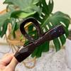 Pinza de Agarre Estilo Coreano Talla Grande Lazo de Un Carácter Pinza para Cola de Caballo Alta Pinza Simple para el Cabello Hebilla de Lazo de Alta Calidad para Mujer