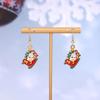 Pendientes de Santa Claus con Goteo de Aceite de Dibujos Animados Europeos y Americanos Serie Navideña Personalizada Transfronteriza Pendientes de Reno Hombre de Jengibre