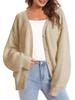 Procesamiento de Comercio Exterior Transfronterizo Personalizado Suéter Chaqueta de Punto de un Solo Botón Europeo y Americano Cardigan de Punto Liso Casual para Amazon