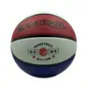 Balón de Baloncesto de Goma Bloqueado por Colores Rojo Azul Blanco para Competición Profesional Interior/Exterior Estudiante Escolar Antideslizante Resistente al Desgaste Pelota de Entrenamiento