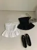 Wgwe9045 Ropa de Mujer Shisanxing de Guangzhou 2026 Verano Nuevo Top Tubo con Volantes y Lunares para Mujeres Petites