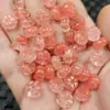 Contas de abóbora de cristal de morango imitação contas soltas de jade imitação melão rosa da sorte fivela de jade contas espaçadoras acessórios de joalheria contas de jade feitas à mão