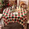 Mantel Redondo Estilo Navideño Impermeable y a Prueba de Aceite Tela Decorativa Cuadros para Mesa Atmósfera Tema de Acción de Gracias Mantel Redondo