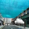 Cortina Estrellada de Techo con Efecto de Viento de Moda para Centros Comerciales, Plazas, Calles Peatonales, Pasillos, Cortina de Lluvia con Acabado de Galaxia Láser para Exteriores