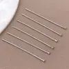 Alfinetes em formato de T, alfinetes em formato de 9, alfinetes com cabeça redonda, banhados a ouro 18K em cobre, materiais para atacado para acessórios de joias artesanais DIY com contas