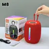 Bolso de Audio Bluetooth M8 para Productos Nuevos Transfronterizos Subwoofer Exterior Bolso con Luz RGB Altavoz para Tarjeta de Regalo de Escritorio