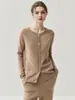 Suéter Simples de Caxemira Novo Outono e Inverno com Mangas Raglã para Mulheres, Gola Redonda, Peça de Roupa Versátil Simples de Cor Sólida para Outono e Inverno