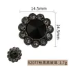 Botões Metálicos Estilo Vintage com Strass de Flor de Ameixa e Enfeites de Pérola para Casacos, Ternos, Camisas e Jaquetas