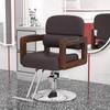 Silla de peluquería con reposabrazos de madera maciza, silla de barbería, silla reclinable elevadora para cortar el pelo, venta al por mayor 3022