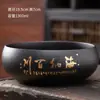 Cerámica Negra Lavado de Té Cerámica Gruesa Grande y Pequeño Lavado de Agua Tazas de Té Lavado de Pinceles Cenicero para Lavar Maceta Accesorios para Juego de Té Kung Fu