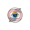 Série Olho do Diabo Insígnia Criativa Olhos de Gota de Óleo Metal Insígnia Criativa Personalizada Fivela de Bolsa Acessórios Peito