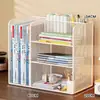 Prateleira de Armazenamento para Mesa, Cesta de Armazenamento Multifuncional para Desktop, Compartimento para Livros, Suporte para Livros, Estante de Livros para Escritório, Prateleira de Armazenamento de Grande Capacidade