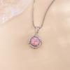 Nova Gargantilha Rotativa Pingente Redondo Moda Comércio Exterior Diamante Cristal Gargantilha Joia Zircônia Corrente para Clavícula Feminina