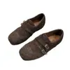 Mocasines Cuadrados Tallados Retro con Aumento de Altura Interior para Mujer, Nuevos Zapatos de Cuero Estilo Británico Primavera 2026, Zapatos Planos Brogue