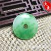 Colgante de jade de roca de cuarzo con piedra de jade miscelánea de fábrica, colgante de jade, regalo de jade, color verde, hebilla segura, borla de jade para dinero 2.8
