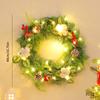 Comércio exterior quente pingente de guirlanda de natal cena de natal layout janela porta pendurado vime parede pendurado guirlanda decorativa