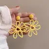 Brincos Adequados para o Verão, Estilo Resort à Beira-Mar, Brincos de Flor Margarida, Brincos de Verão Exagerados de Alta Qualidade, Estilo Feérico para Mulheres