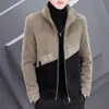 Abrigo de Lana Británico para Hombre Ropa de Otoño e Invierno Estilo Coreano Chaqueta Ajustada Moda Abrigo de Lana Guapo Abrigo Corto Casual