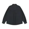 Ropa Vintage 2025 Otoño Nuevo Retro Japonés Bolsillo de Parche Holgado Moderno Mezclilla Lavada Ropa de Trabajo Camisa de Manga Larga
