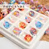 DIY Contas Redondas Cilindro Fofas Pintadas à Mão DIY Pulseira Colar Miçangas Joias Artesanais Bloqueio de Cores Design Divertido Acessórios Artesanais