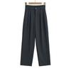 2025 Traje Holgado Spice Girls Estilo Hong Kong Pantalones Casuales para Mujer de Cintura Alta y Pierna Ancha Pantalones Rectos de Tubo Largo