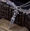 Colgante de Plata de Ley S925 con Personalidad Estilo Chino Loto Vajra Colgante para Hombres y Mujeres, Vintage Desgastado Moderno Moda al por Mayor