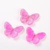 Pinza para el pelo de mariposa 3D Radium Fantasma de dos colores colorida, accesorios para el pelo, funda para teléfono, pegamento de crema, estilo barroco con cuentas