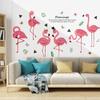 Nova pintura decorativa de flamingo rosa estilo ins europeu e americano adesivos de parede de embelezamento de fundo de sofá de sala de estar de quarto romântico