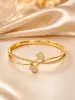 Pulsera con Incrustaciones de Circonita Hoja de Arce Tendencia Europea y Americana Lujo Ligero Moda de Gama Alta Exquisita Sencilla Versátil Pulsera Mejor Amiga Regalo