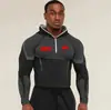 Camiseta con Capucha para Hombre de Fitness de Co-Marca UFC, Alta Elasticidad, Secado Rápido, Adelgazante, para Gimnasio, Entrenamiento de Levantamiento de Pesas y Carrera, Manga Larga
