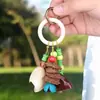 Kit de Materiales para DIY de Carrillón de Viento de Cáscara de Fruta Natural Estilo Bosque Adorno Sanador para Alivio del Estrés Hecho a Mano Colgante de Bolsa Decoración para Colgar en el Coche