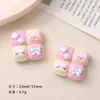 Dibujos animados DIY accesorios de resina accesorios cerdo a cuadros cerdo pegamento de crema pasador hecho a mano funda de teléfono móvil hebilla de zapato accesorios lote