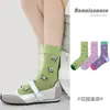 Calcetines Originales Renacentistas para Jardín de Primavera y Verano, para Niña, hasta la Mitad de la Pantorrilla, Calcetines de Malla Delgada Transpirables para Mujer