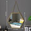 Espejo de maquillaje de pared para escritorio de casa, espejo de baño, espejo redondo cuadrado, espejo colgante, espejo de tocador de lujo con luz sin perforaciones