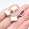 13X7X6.8Mm 1.25g Accesorios para Joyería de Plata Antigua Aleación Botón de Perla Ovalado con Agujero Grande para DIY