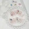 2022 nuevo网红 de red Joyería para uñas de cristal K9 Diamante Super Brillante Cuadrado Aurora taladro de punta inferior taladro de pila de uñas