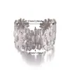 Nuevo Brazalete Abierto Ancho Exagerado de Acero Inoxidable Serie Corazón de Concha Europeo y Americano Brazalete de Acero de Titanio Envío Directo