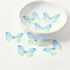 Acessórios de Borboleta Simulada de Camada Dupla DIY Feito à Mão Estéreo Borboleta Pequena Decorações para Roupas Tecido Acessórios de Borboleta Simulada