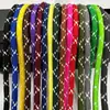 Novo Ponto 5mm Colorido Padrão Cruzado Poliéster Corda Redonda Paracord Fio Central Jaqueta de Outwear Esportivo Corda de Cintura Corda de Chapéu