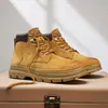 Botas de trabajo casuales y elegantes, nueva colección de otoño para hombre, estilo británico retro, botas de caña alta para hombre, botas de senderismo para exteriores