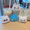 Fofo cartoon bidimensional gatinho guincha pelúcia boneca pingente coração de menina chaveiro bolsa ornamentos atacado